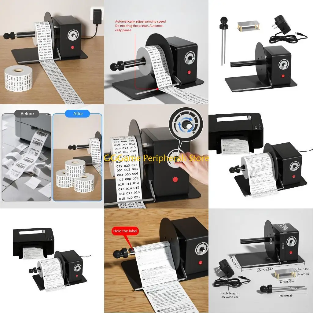 U55B Industrial Label Rewinder Equipment Automatic Speed Adjustment 12cm Paper Length Support