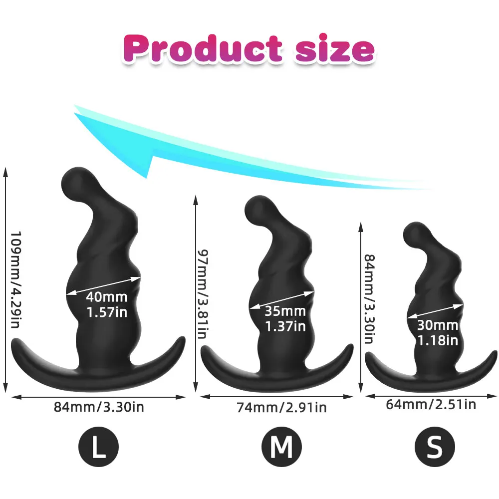 3 Sizes Silicone Anal Plug Butt Plug Wearable Sexy Buttplug G Spot Prostate Massage Masturbation Goods Adult Sex Toys for Couple