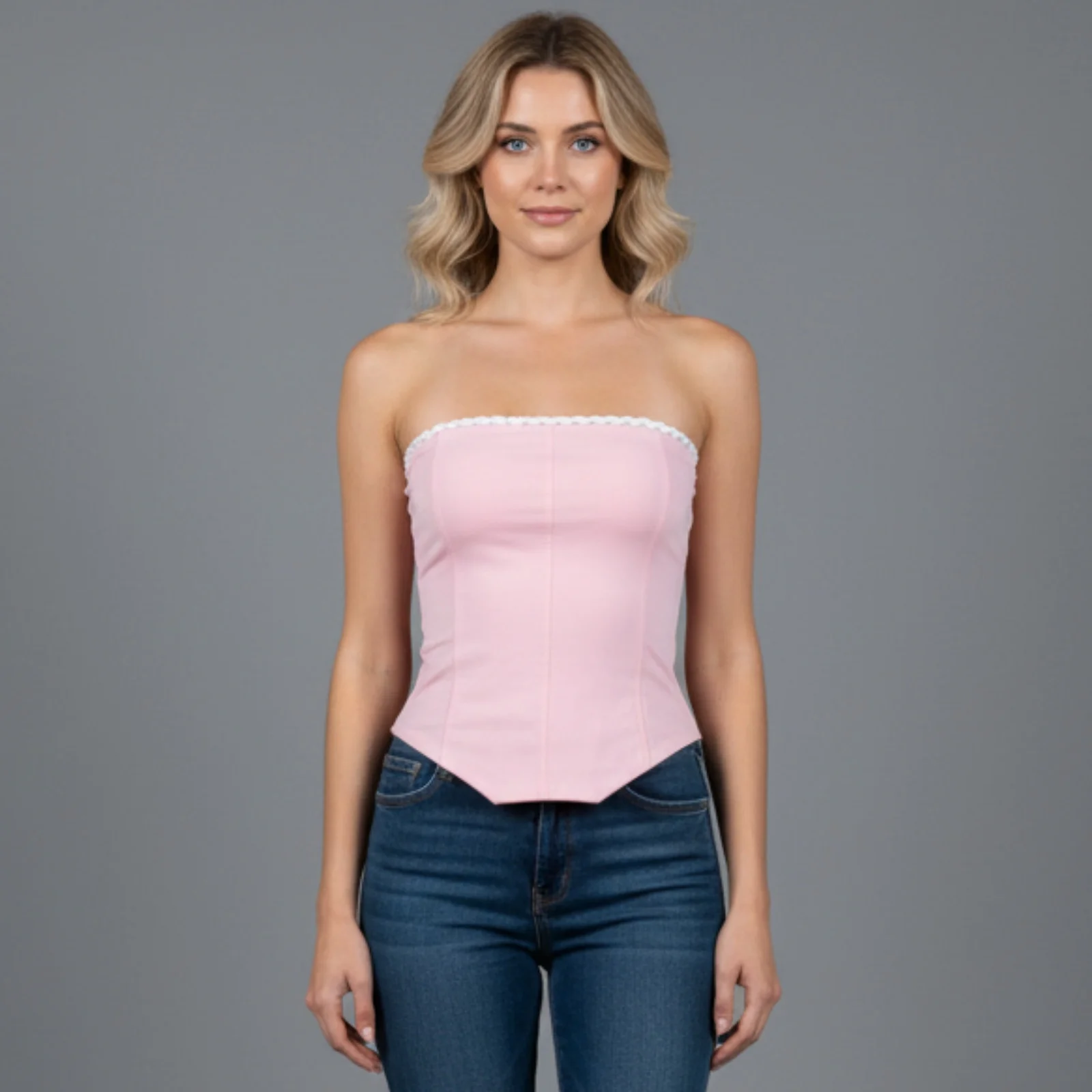 Tops de tubo con hombros descubiertos y espalda descubierta para mujer, chaleco de moda, Tops recortados de Color sólido, ropa de calle