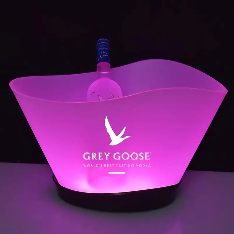 Luminous ice bucket bar supplies creative LED colorful light KTV club beer bucket champagne grey goose ice bucket bottle cooler