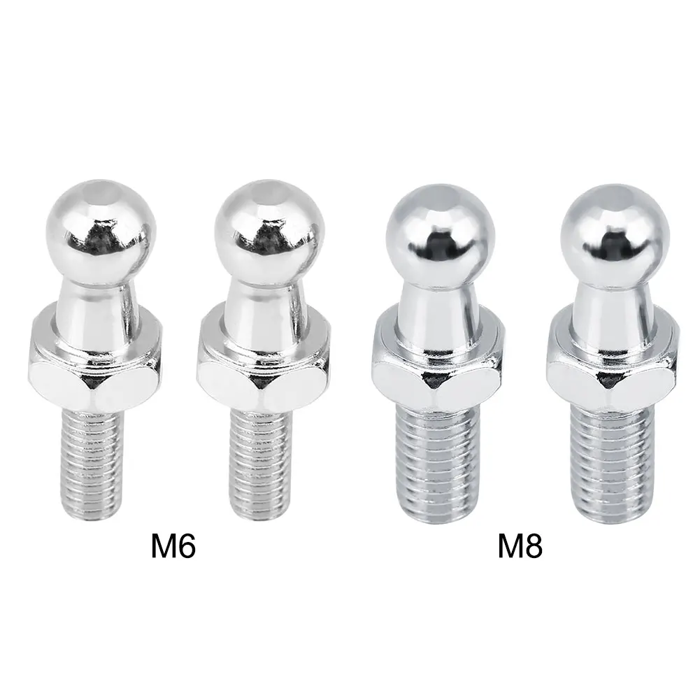 Ball Stud Bolt 10mm Bonnet M6 M8 Gas Spring Ball Head Galvanized Steel Ball Head Screws for Gas Struts