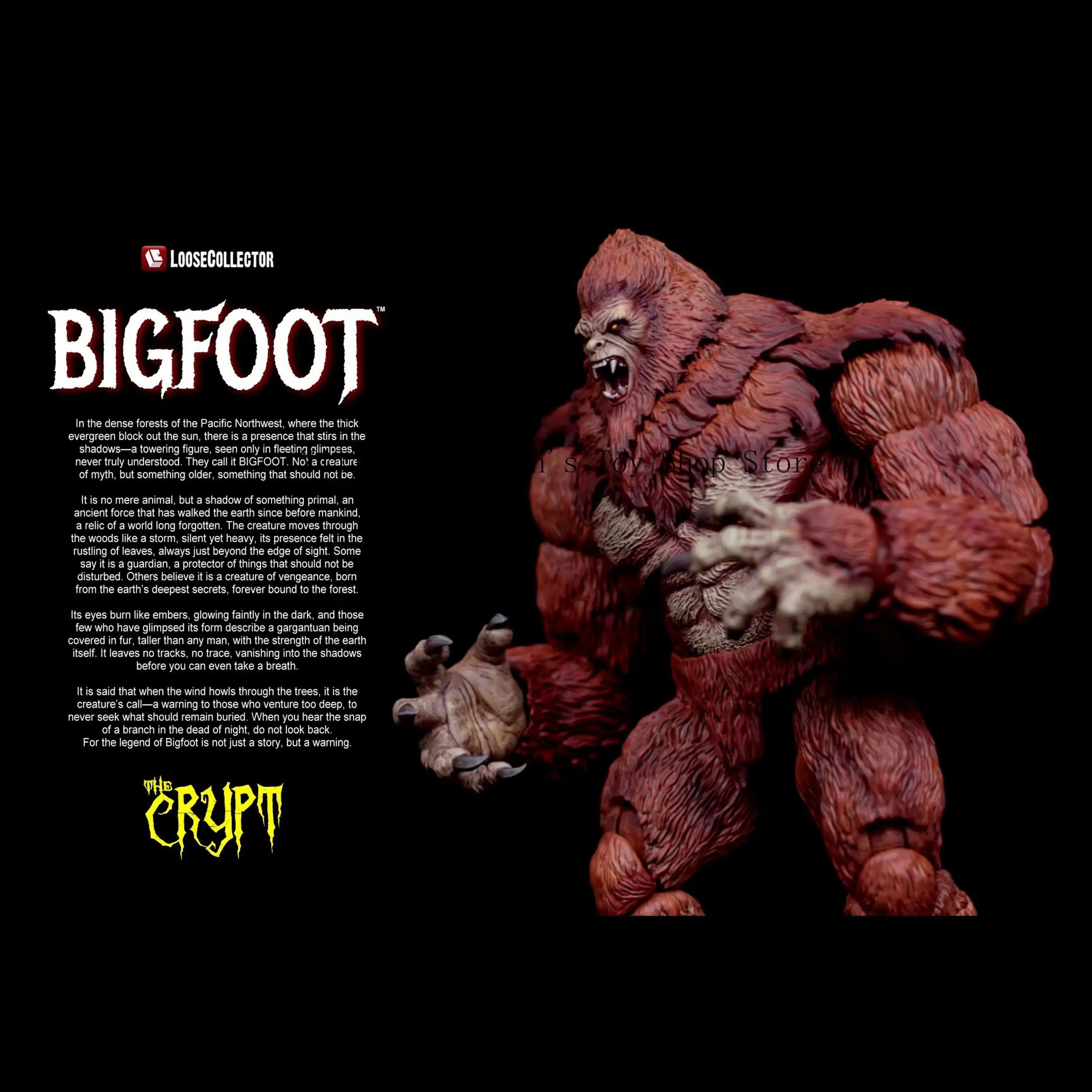 In Stock Original Monster 1/12 Snowman Bigfoot Black Giant Savage Movable Monster Collection Birthday Gift