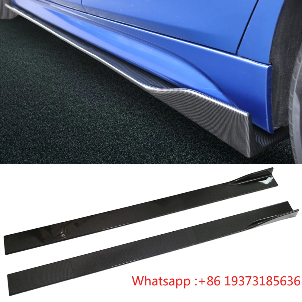 6x auto body parts Lower Side Skirts Kit,2.2 Meter Universal Body Side Wing Spoiler Kit Rocker Panel Extension Fender