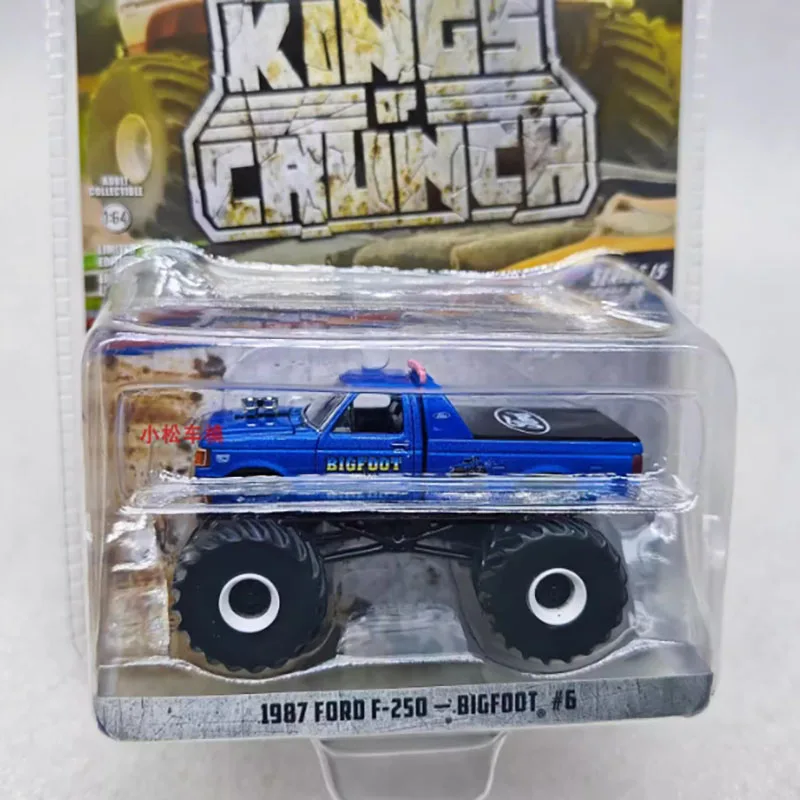 กรีนไลท์ 1:64 สเกล 1987 Ford F-250 # 6 รถบรรทุกโลหะผสมรุ่นคลาสสิกผู้ใหญ่ของที่ระลึกของขวัญจอแสดงผลแบบคงที่