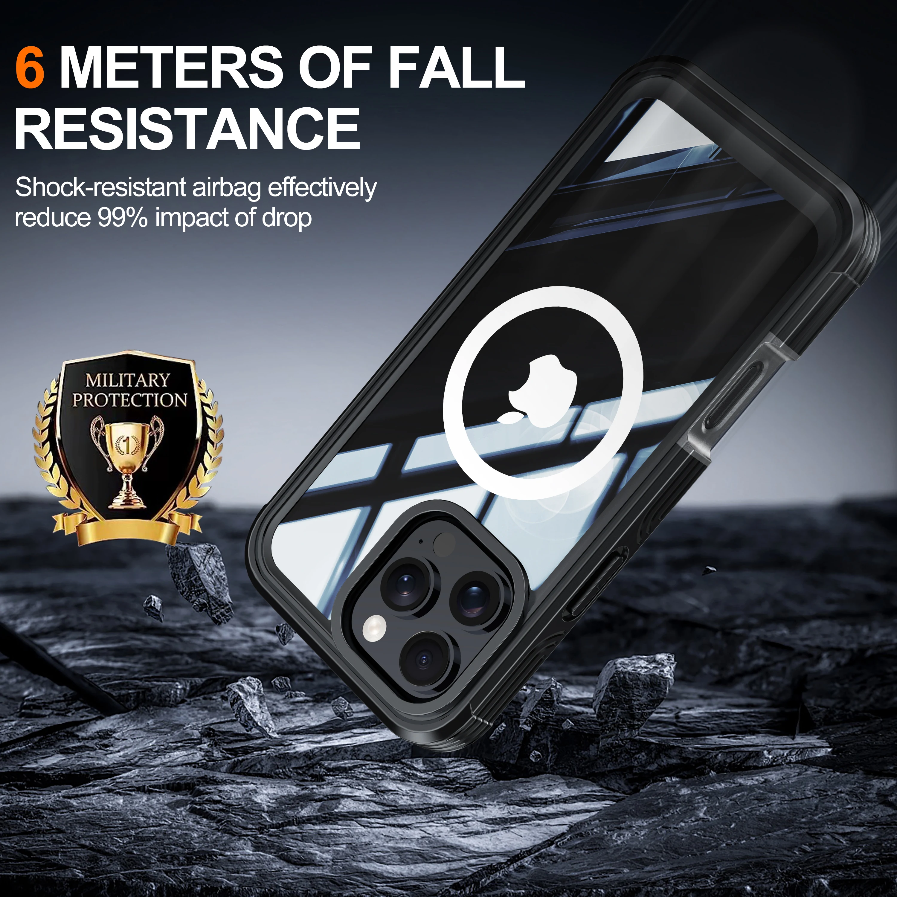 New product hot sale Shockproof Dustproof Dropproof Wireless Magnetic High Quality Phone Case For iphone16 15plus 15pro 15promax