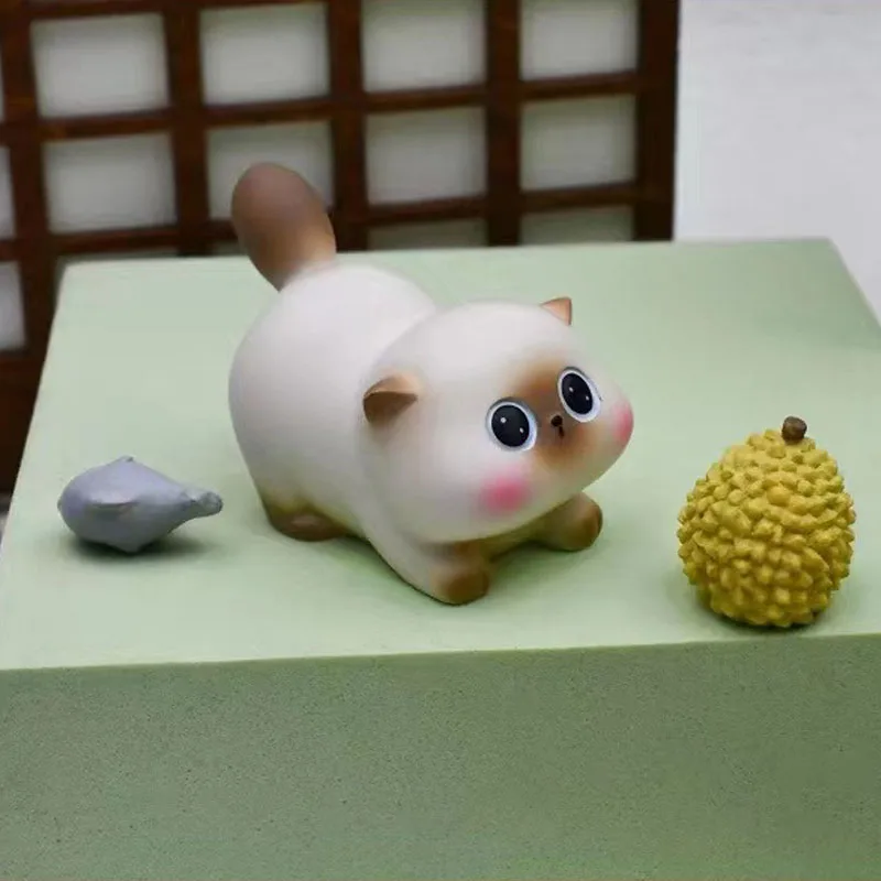 Boîte aveugle tendance Kawaii Douding Little Siam, série quotidienne, poupée de jeu, chat, jouet, modèle d'ornements, cadeau pour enfants