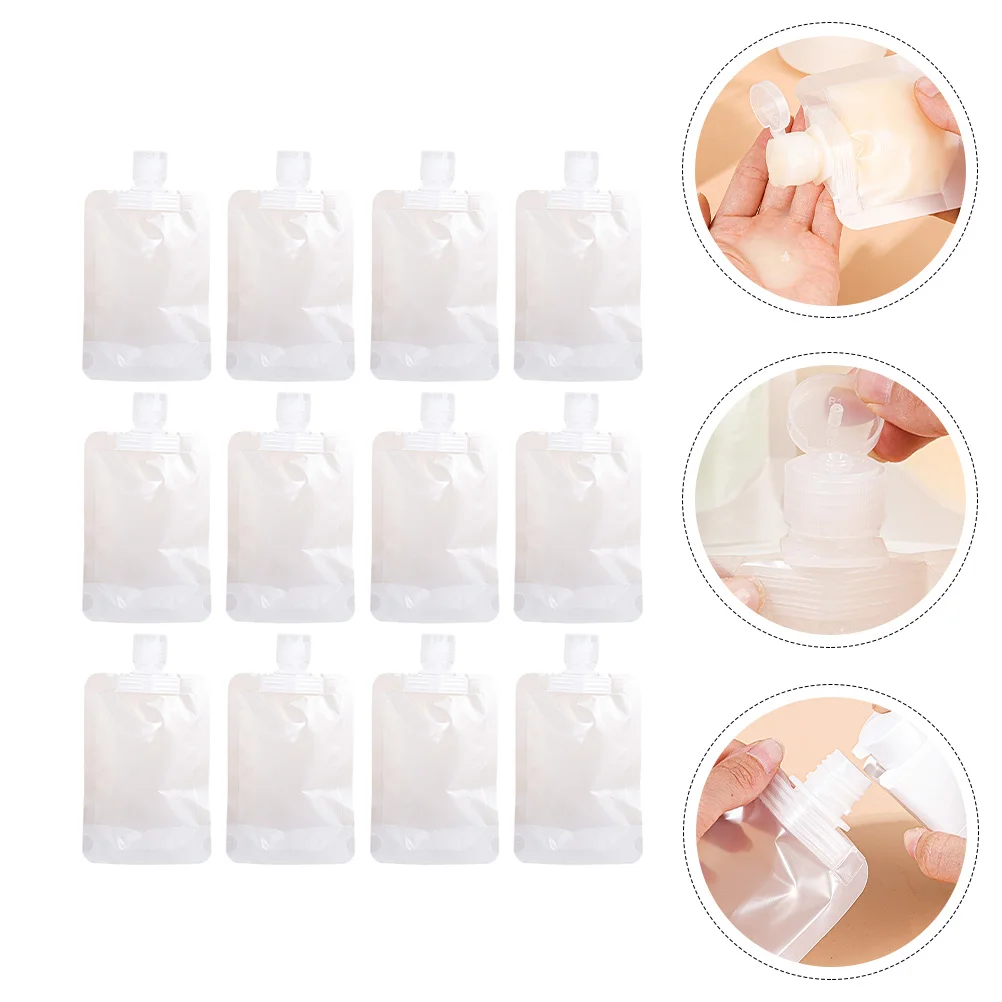 12 Pcs Lotion Bag Shampoo Pouch Duffel Bags for Traveling Duffle Storage Space-Saving Plastic Makeup