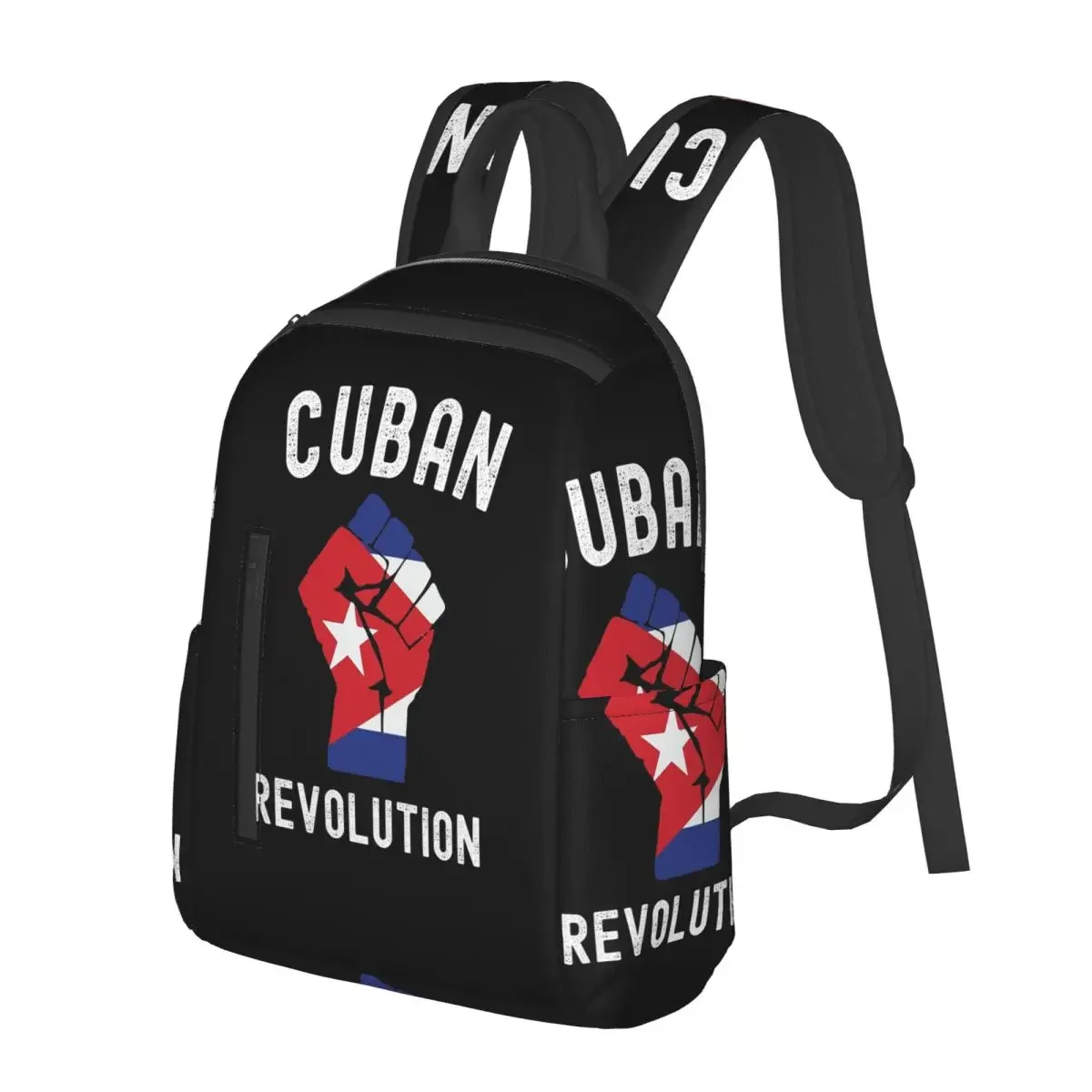 Cuban Revolution Cuba Flag Design Vintage Student Backpack School Bag Hiking Travel Daypack for Boys Girls Bookbag Shoulder Bags