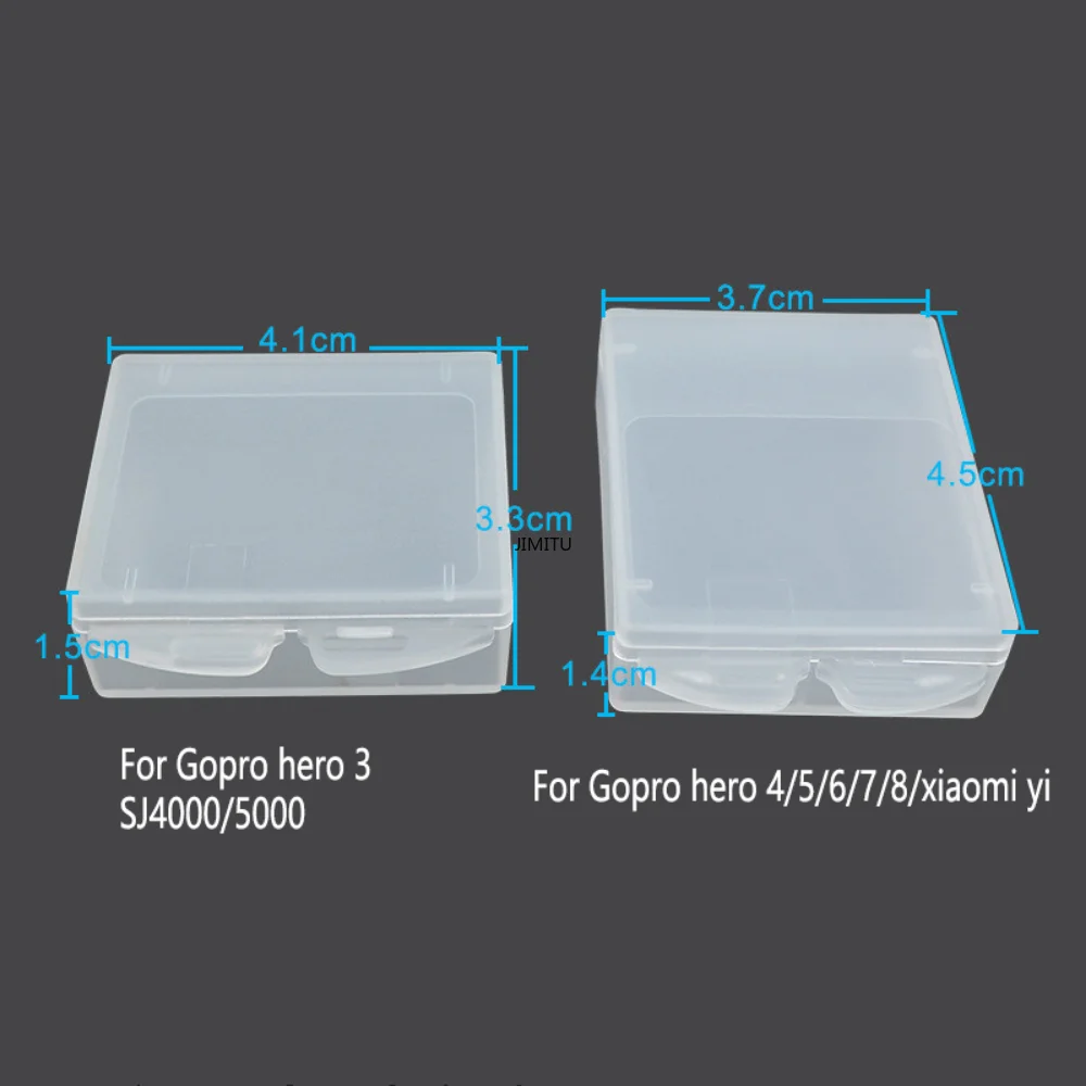 2PCS Battery Protective Storage Box Case for GoPro Hero 12 11 10 9 8 7 6 5 4xiaomi yi Plastic Protector Cover Camera Accessories