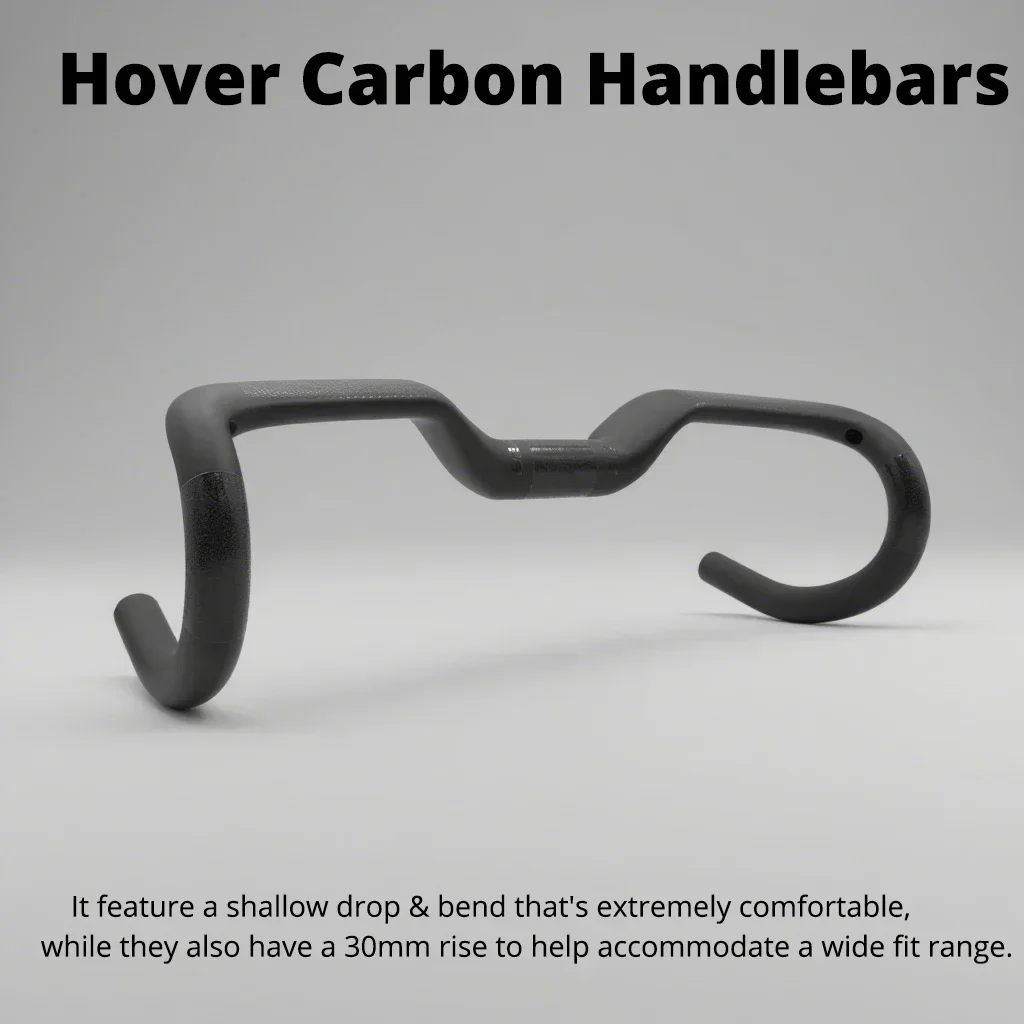 

BERIJIE T1000 Полностью карбоновый интегрированный гравийный руль Внутренняя прокладка кабеля Подъем 30 мм Подъем 400 мм 420 мм 440 мм Ширина Черный Матовый