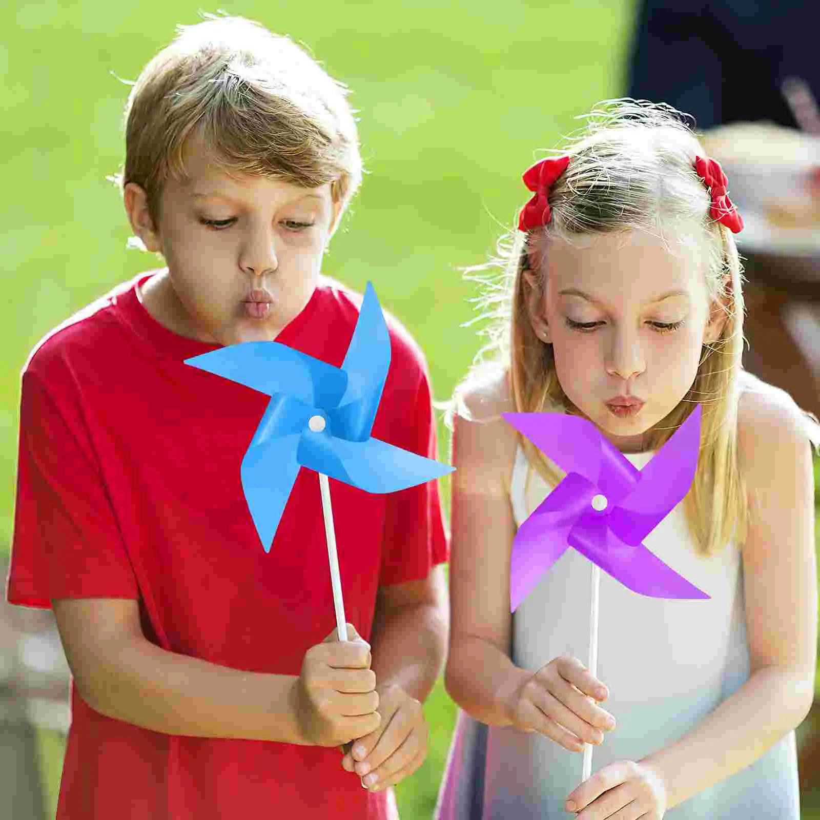 100 Pcs Set Child Garden Windmill Colorful Pinwheels 3000X1350X1350CM Plastic Windwill for Kids