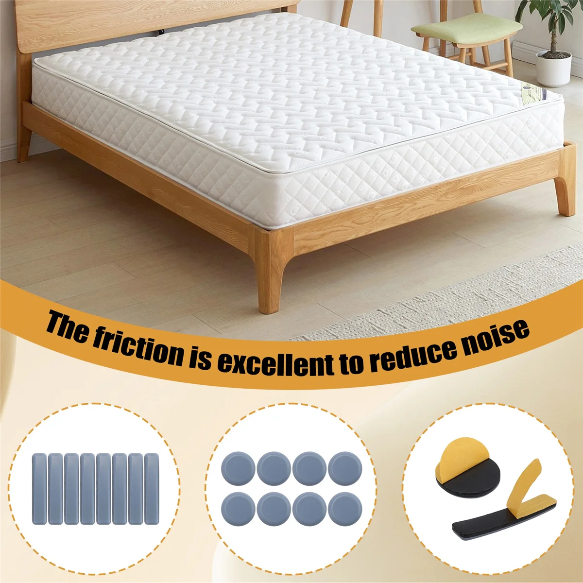 AA26P 16 قطعة أثاث ينزلق PTFE المتزلجون أثاث ذاتي اللصق ينزلق مجموعة مربعة مستديرة للأثاث سهلة المحركات