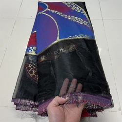African Nigerian High-Quality Tulle Lace Fabric Organza Embroidery Guipure for Party Gown Jacquard Wedding Dress 5Yard YXZ186