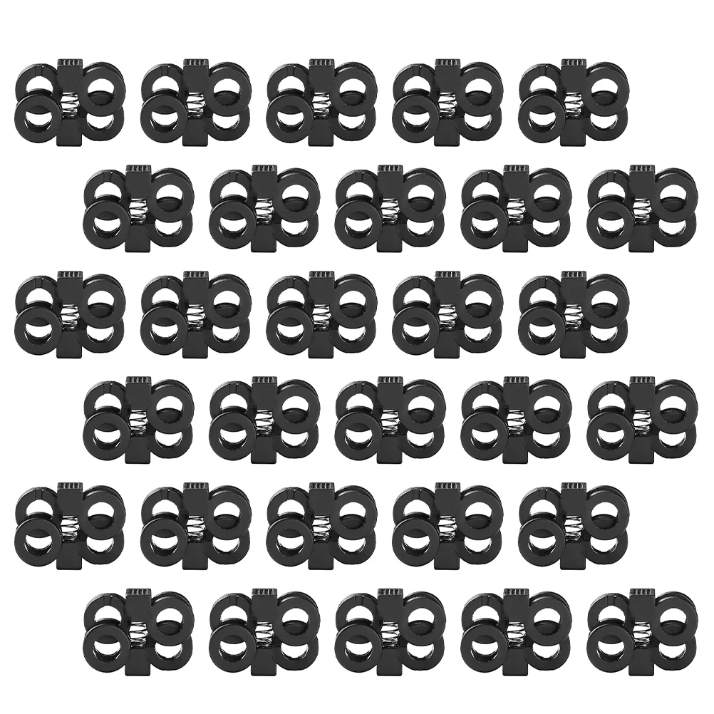 60 Pcs Non-slip Adjustment Buckle Shoelaces Athletic Plastic Locks Shoes Strap Buckles