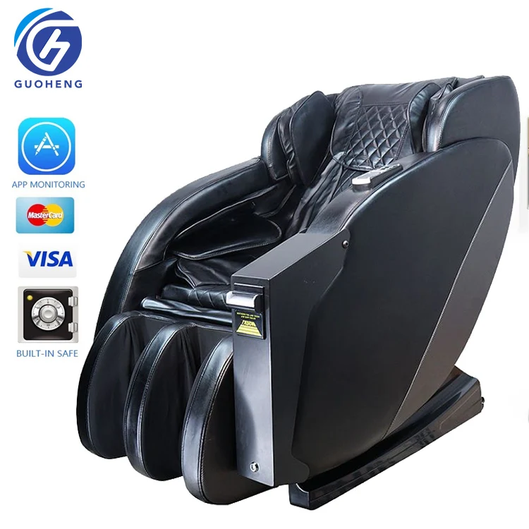 

Electric Commercial Use Coin Or Bill Or Both Operated Airport Vending Machine Massage Chair Guoheng