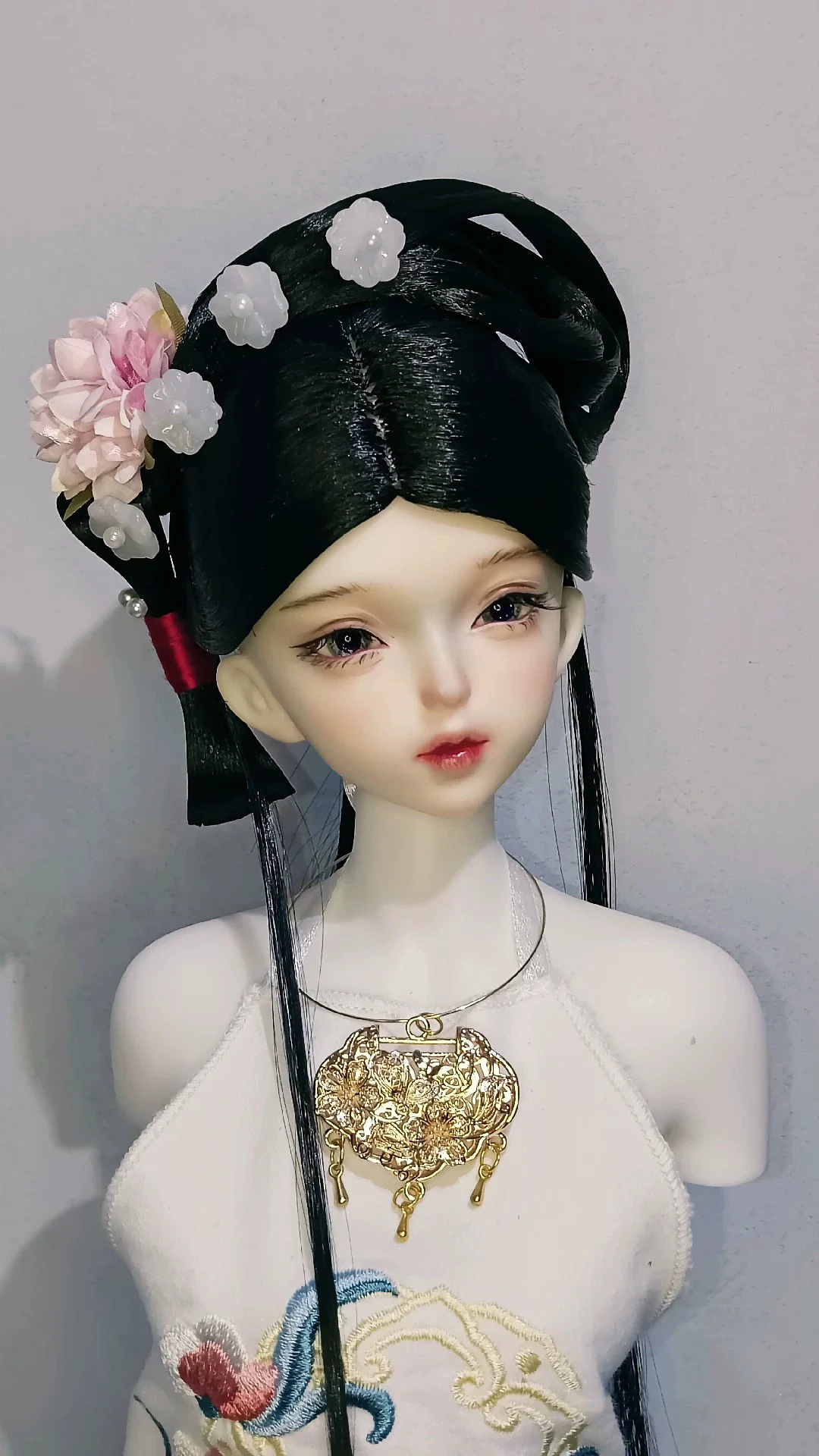 1/6 1/4 1/3 Schaal BJD Pop Pruiken Oude Kostuum Hanfu Vintage Lang Haar Fee Pruik Voor YOSD MSD SD13 Meisje SSDF Accessoires A1788