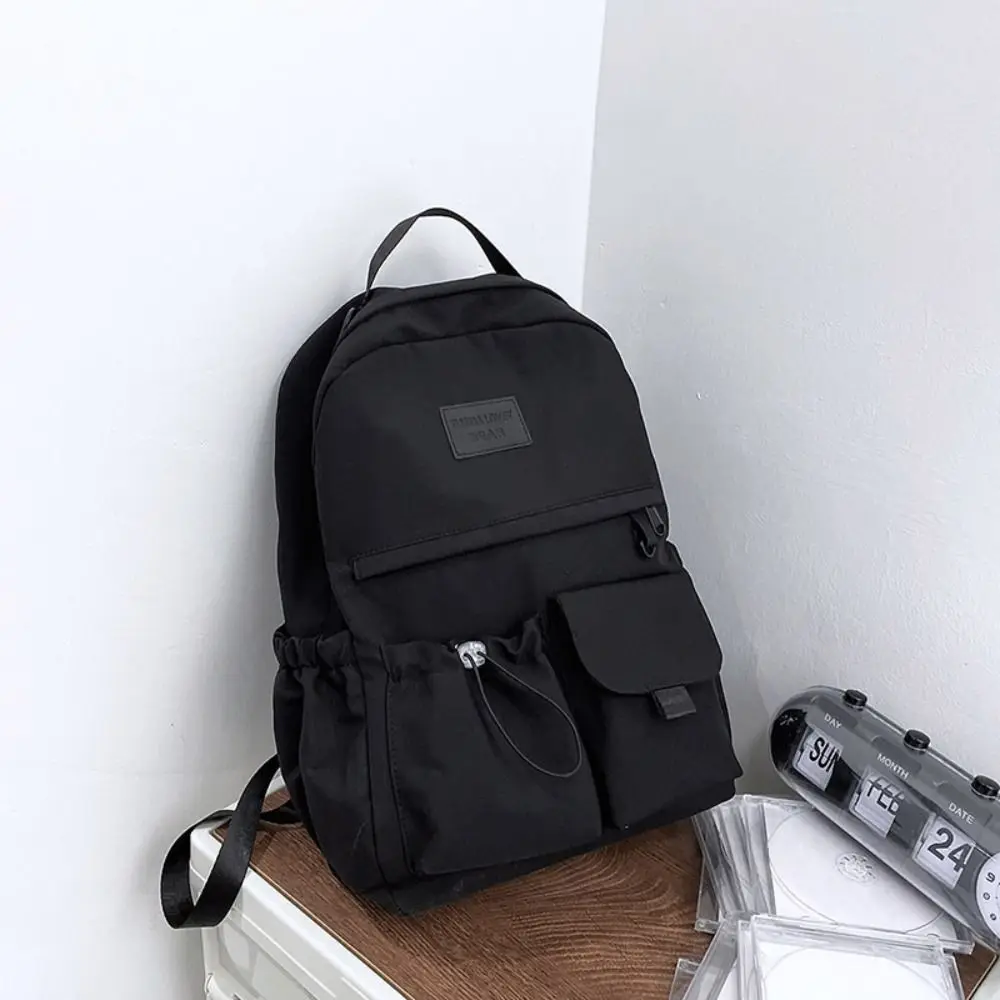 Portable Harajuku Nylon Backpack JK Pure Color Student School Bag Large Capacity Schoolbag Shoulder Bag School