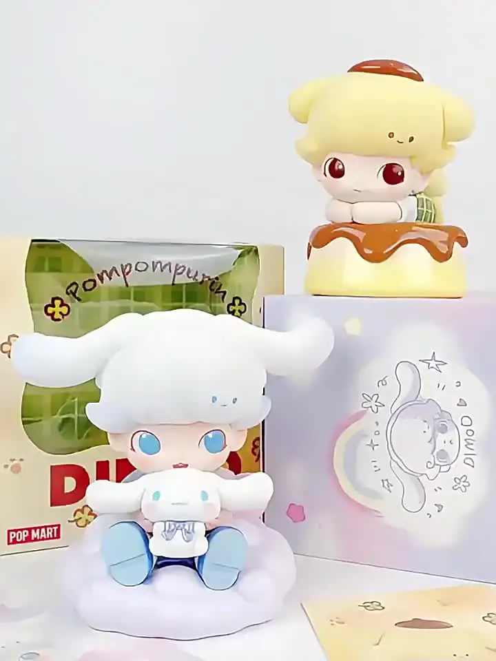 New Genuine POPMART DIMOO WORLD × Cinnamoroll Blind Box Kawaii