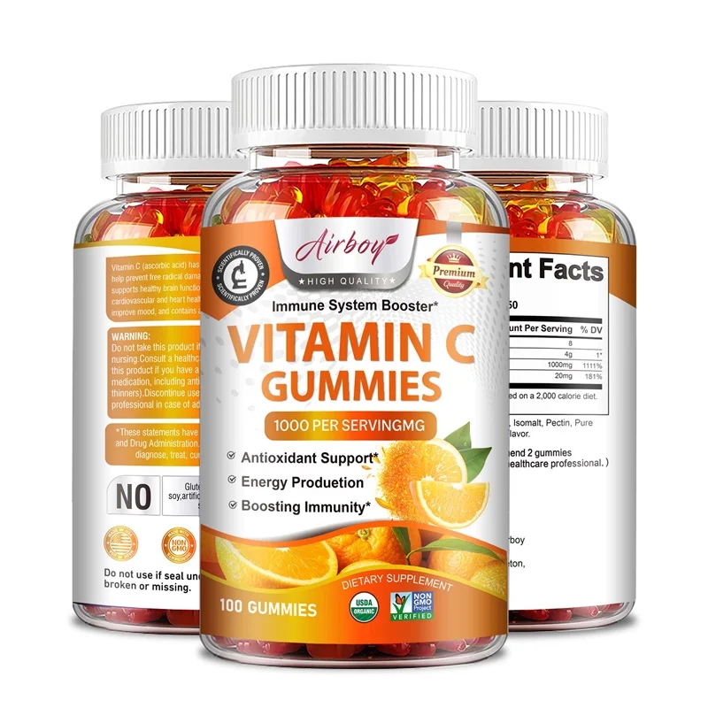

Vitamina C Gummies - Powerful Antioxidants Support Skin Health and Immune Function, Brighten Skin Tone, and Reduce Wrinkles