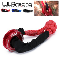55000lbs Winch Rope Synthetic Soft Shackle or Recovery Ring Set Rugged Shackles W/ Protective Sleeve for Truck Vehicle Recovery