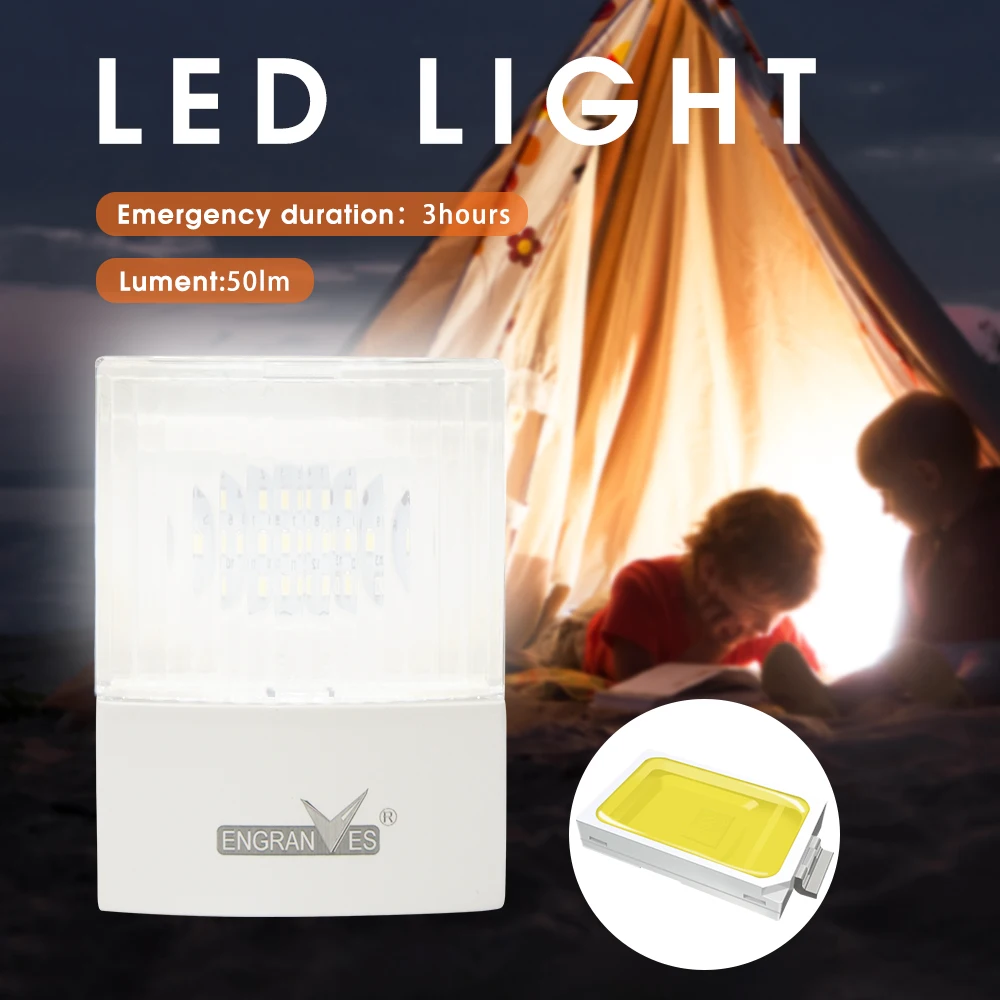 Mini LED Emergency Evacuation Light Rechargeable LED Fire Fighting Lights Portable Camping Lamp Tent Light for Power Outage