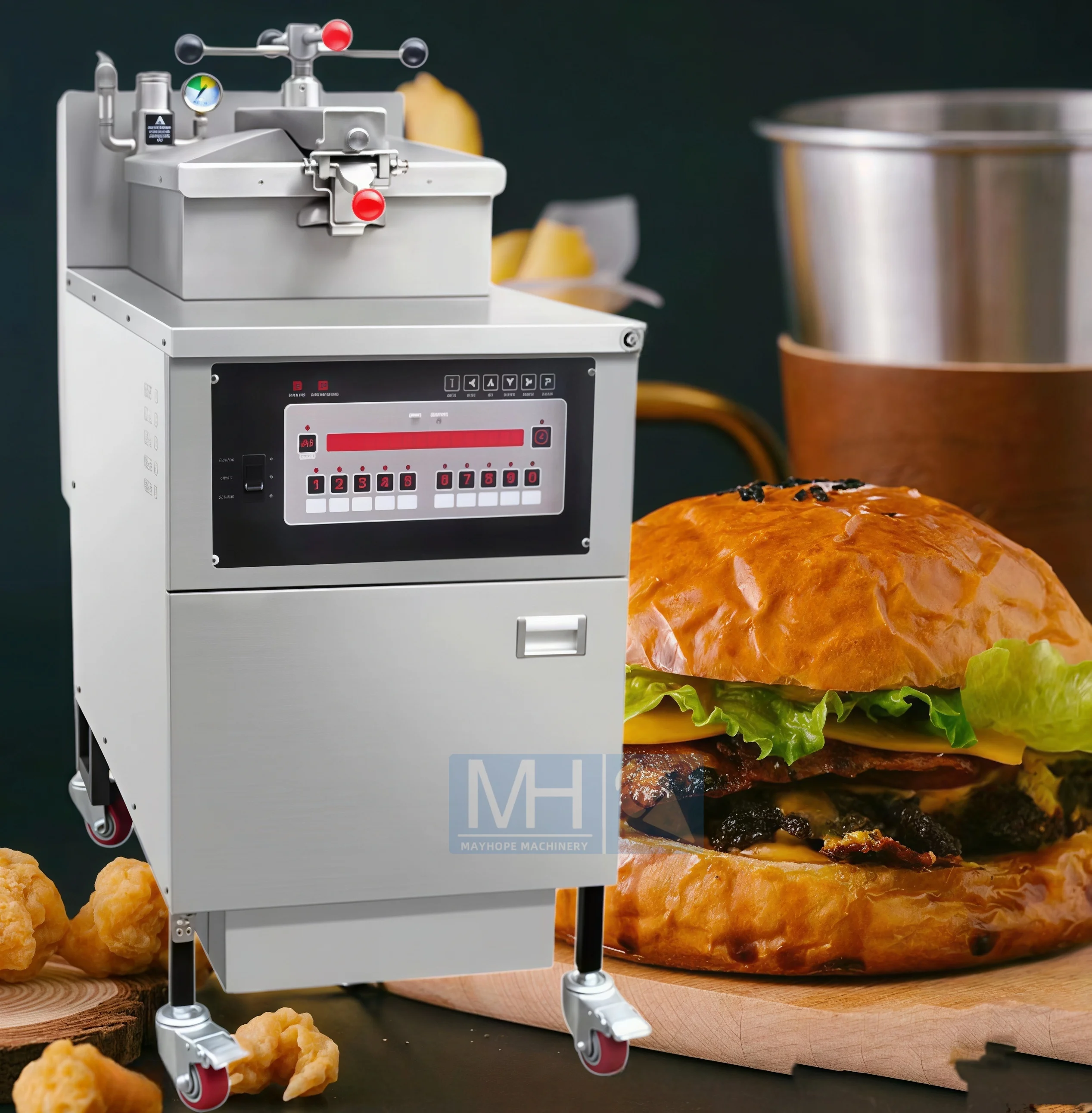 Commercial 25L Electric Pressure Broaster Fryer For Fried Chicken & Turkey Restaurant