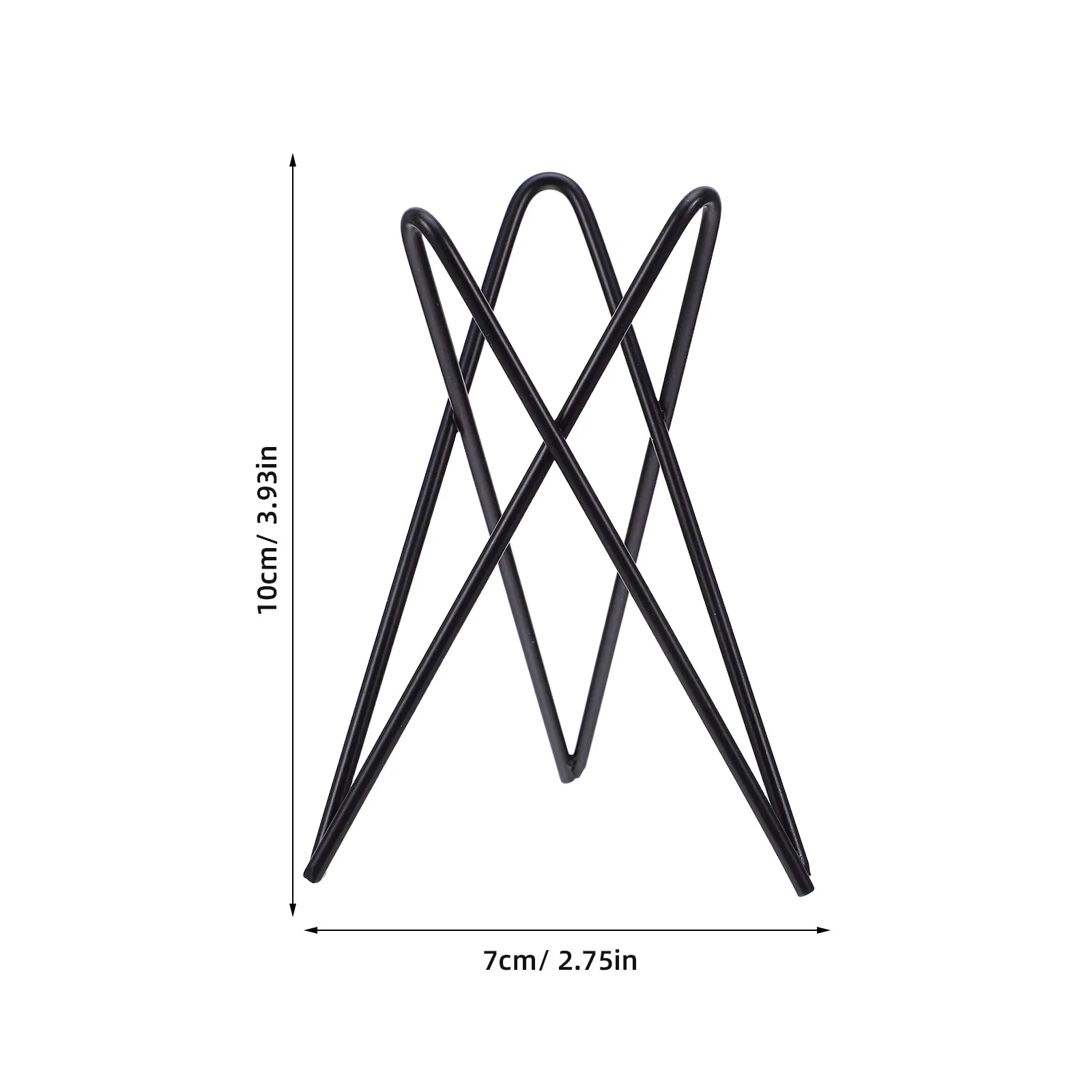2Pcs Black Iron Plant Tripod Stand Heavy Duty Rust Resistant for Tillandsia Air Plants Home Office Cafe Decoration Indoor