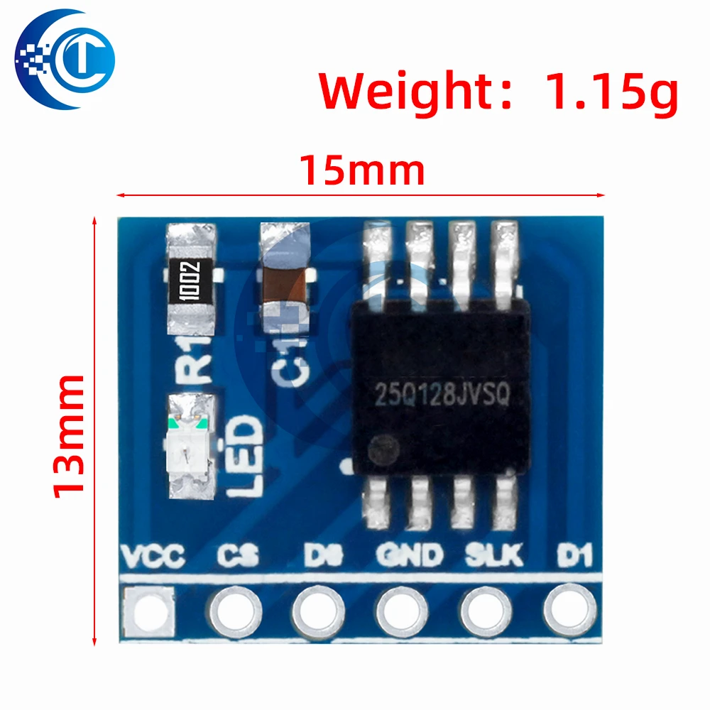 W25Q128FV 128Mbit (16MB) Moduł pamięci SPI NOR Flash - Obudowa 3,3V BV/FV do rozwoju STM32 — zdjęcie produktu 6