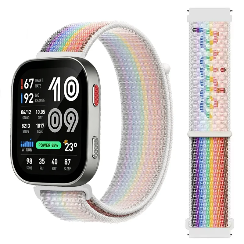 for Amazfit Bip Max 6 5 Balance 3 2 1 Active Max Helio 20mm 22mm Sport Nylon Loop Strap Wristband Amazfit Active 3 2 Square Band