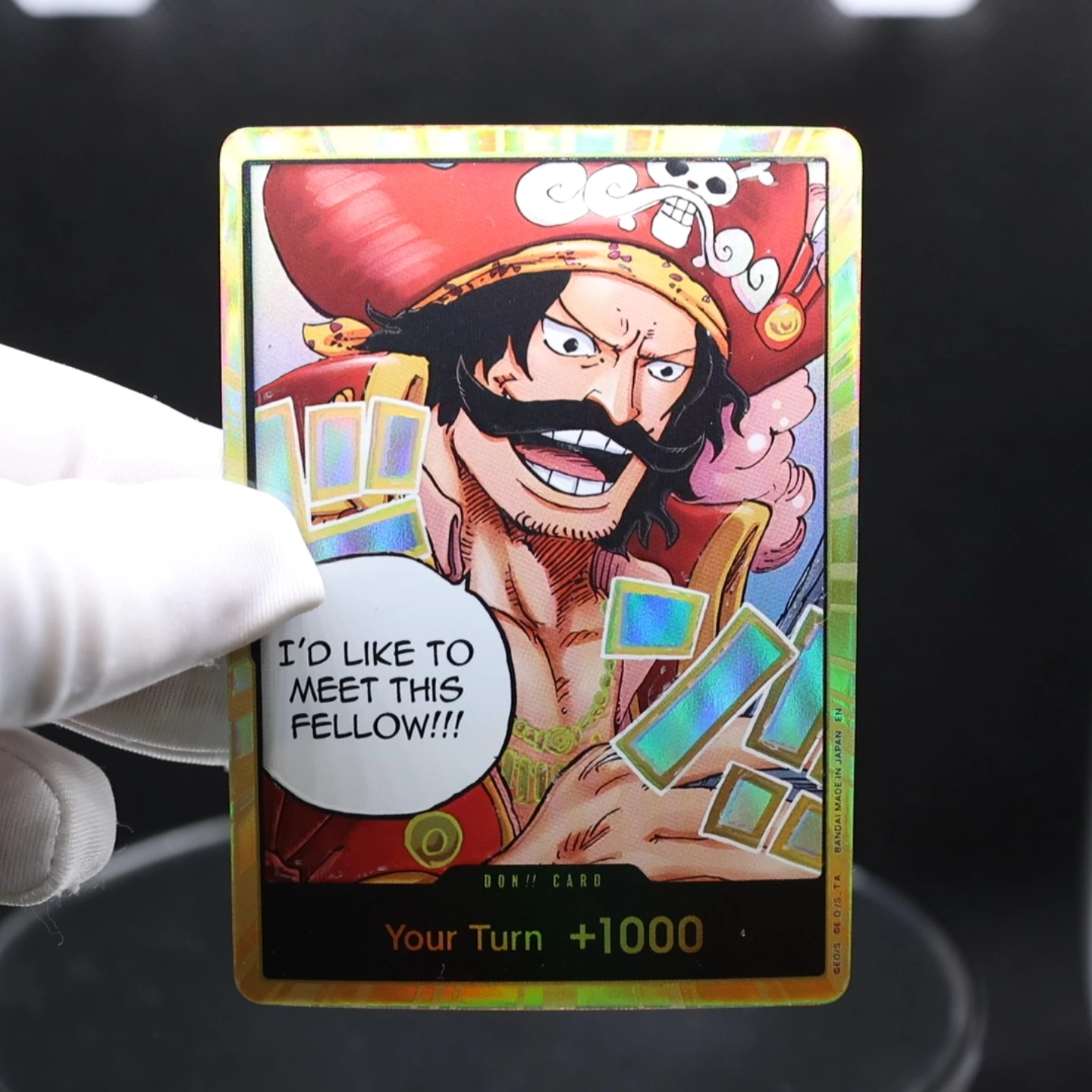 

10pcs/set OPCG English DON card Golden Roger DON OP13 Carry On His Will Textured Foil Card One Piece TCG Game Toys