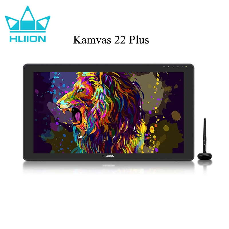 21.5 Inch Graphics Tablet Screen Huion Kamvas 22 Plus Anti-glare Glass 140%sRGB Drawing Monitor Linux MacOS Android Compatible