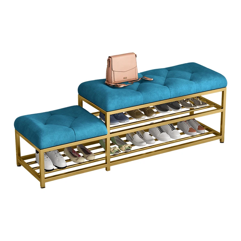 

Light luxury shoe changing stool household door can be seated integrated seat cushion cabinet strip