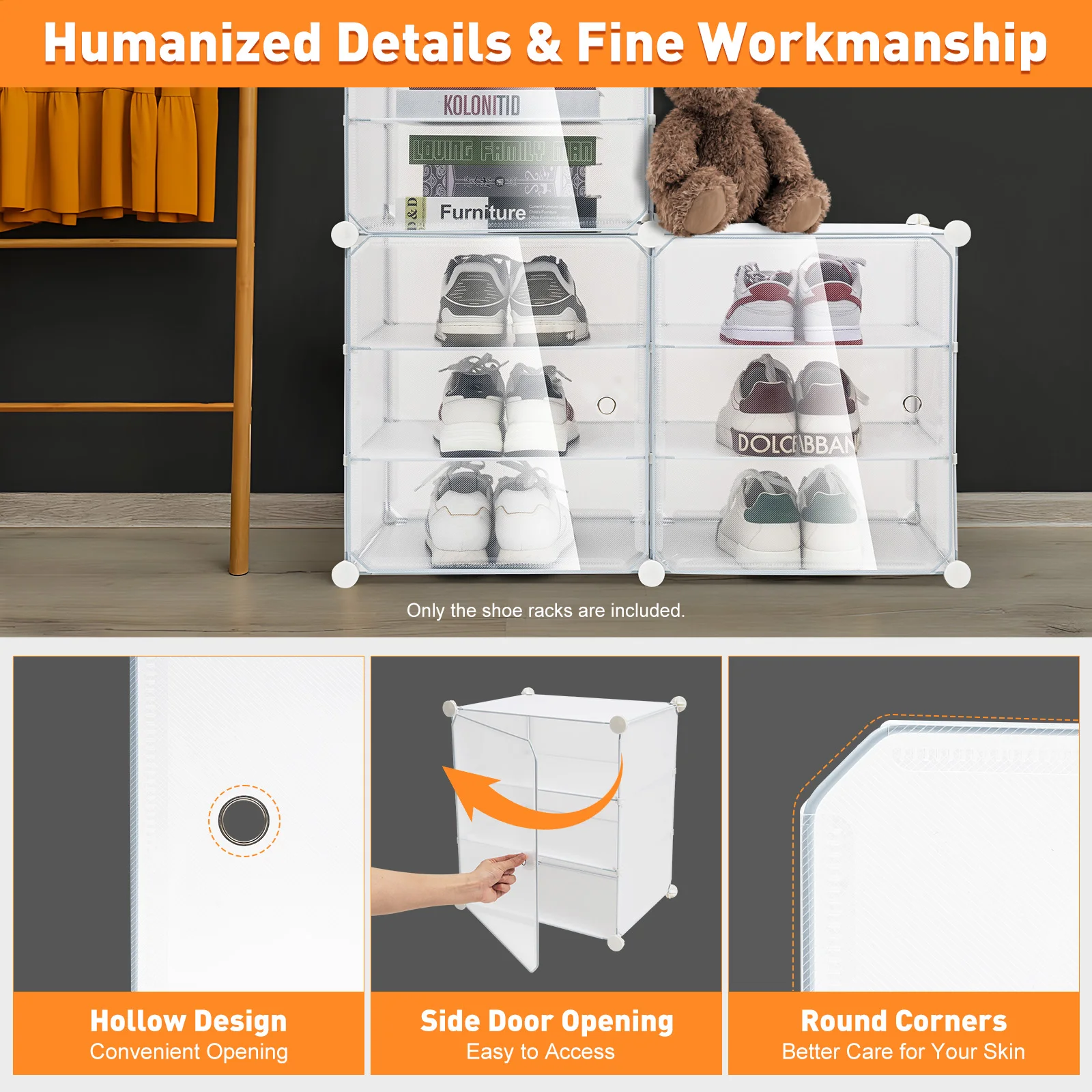 

Dustproof Shoe Organizer 3×12 | Transparent Panel with Holes, 41×30×47cm Single Size 3×12 Dustproof Shoe Boxes