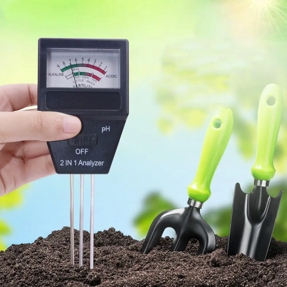

1Pcs Professional Soil PH and Fertility Tester 3 Needle Detection for Gardens Pastures Greenhouse Flower Beds Analysis