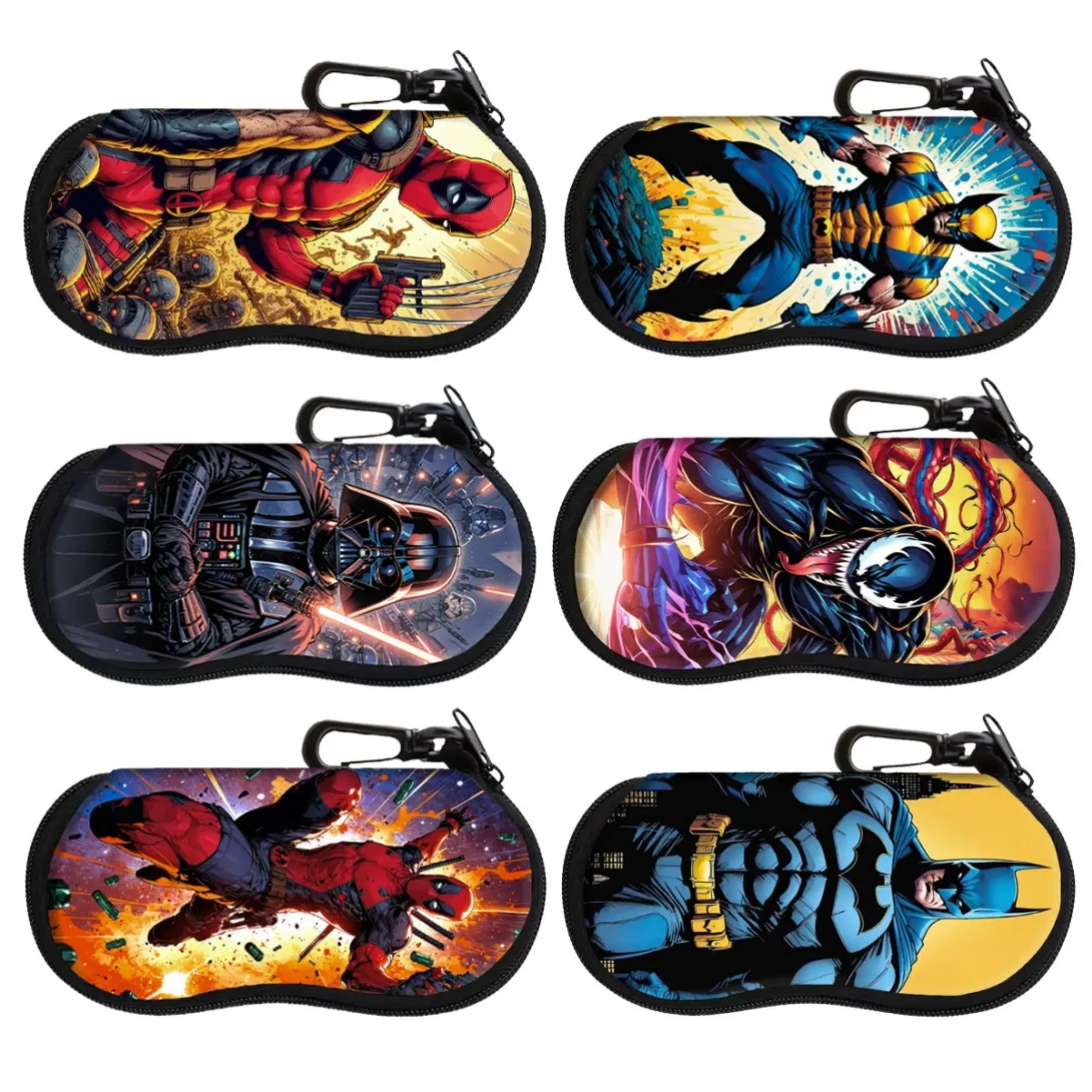 

Cool Anime Movie Soft Shell Glasses Case Superhero Glasses Protect Shell Cloths Accessories Men Women Fashion Glasses Bag Gifts