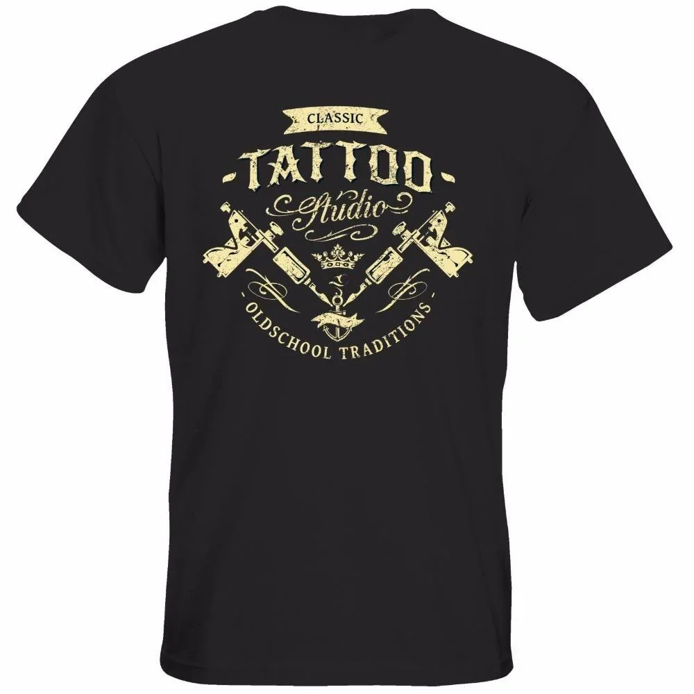 Novel Vintage Tattoo Oldschool Traditionst T-Shirt Short Sleeve Casual 100% Cotton O-Neck Summer Mens T-shirt