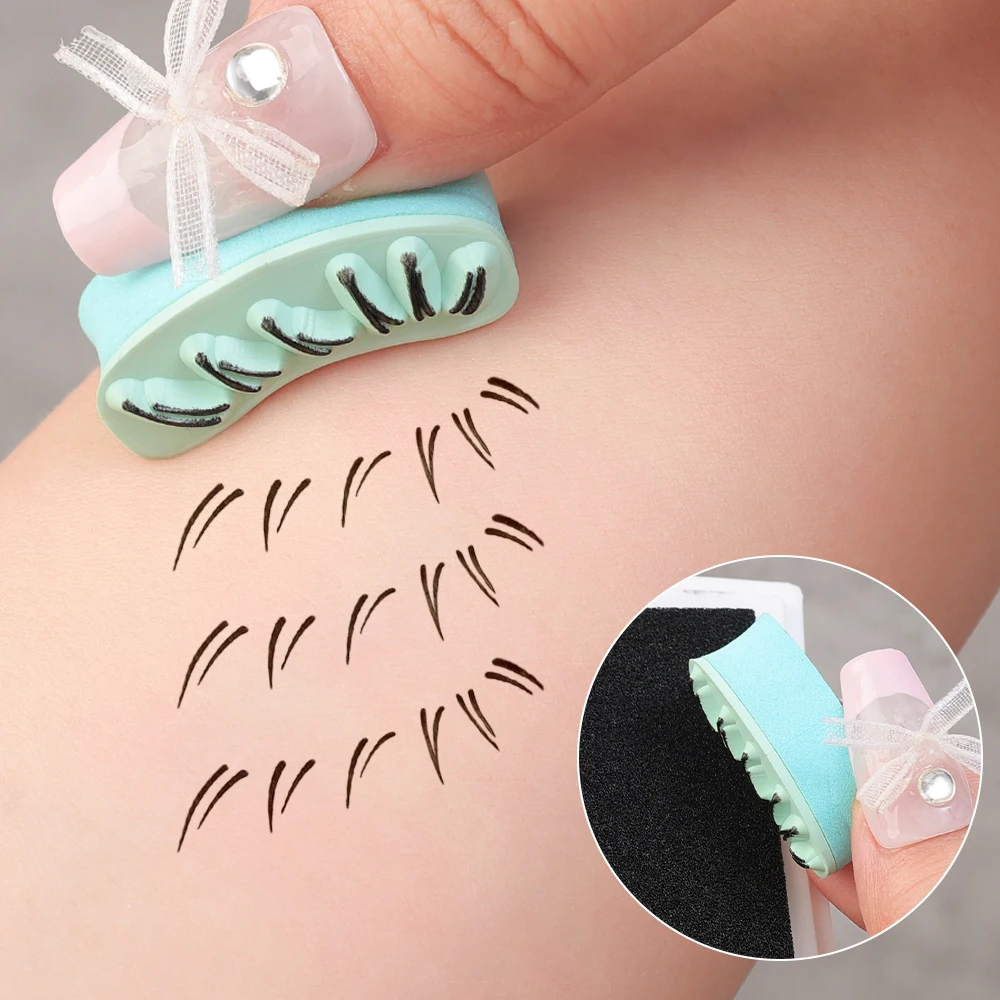 Silicone Eyelash Stamps Set Long-lasting Easy To Wear Natural Lower Eyelash Templates Seal Waterproof Lashes Painting Extension