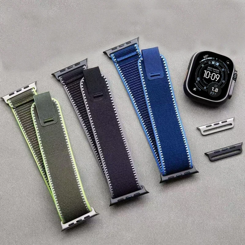 جديد درب حزام ل أبل أربطة ساعات ألترا 3 2 49 مللي متر 44 مللي متر 40 مللي متر 41 مللي متر 45 مللي متر 42 مللي متر 46 مللي متر سوار كوريا iWatch سلسلة 11 10 98765 SE3
