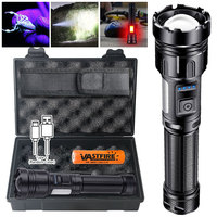 Super Bright Tactical Four Color Flashlight With Battery Portable LED light Rechargeable Outdoor Camping Hiking Hunting