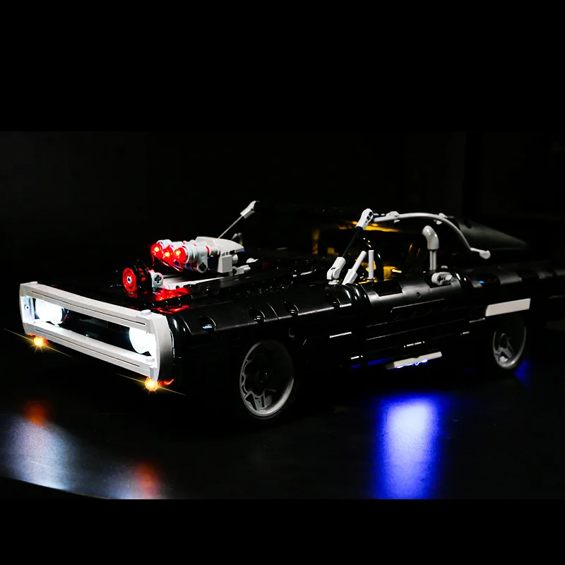 RC DIY LED Light Kit For LEGO 42111 Technic Dom's Dodge Charger Building Block Set（Only LED Light,Without Blocks Model）