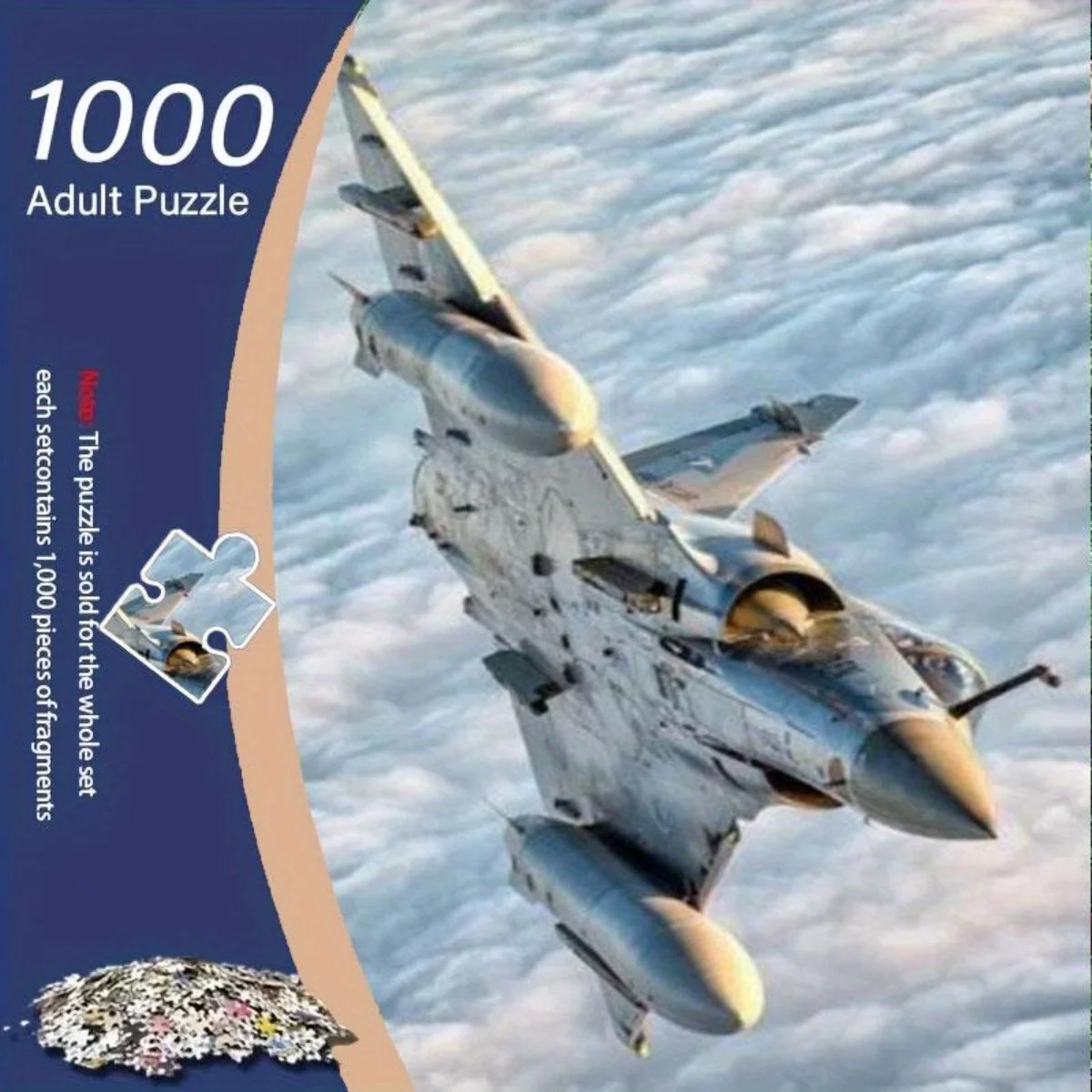 

1000 шт. военная реактивная головоломка-истребитель — большая безрамная вызов для взрослых и семей, коллекционная коллекция для любителей авиации, расслабление