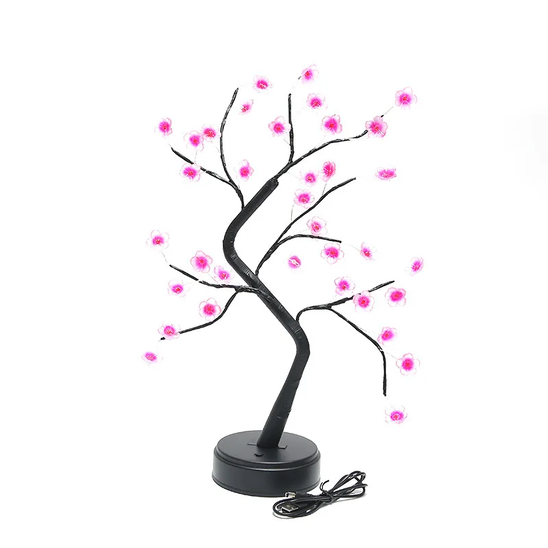 Tree Light Flower Tree Night Lamps Copper Wire Bedside Light LED Table Branch Lamp for Living Bedroom Home Xmas Decor Wedding