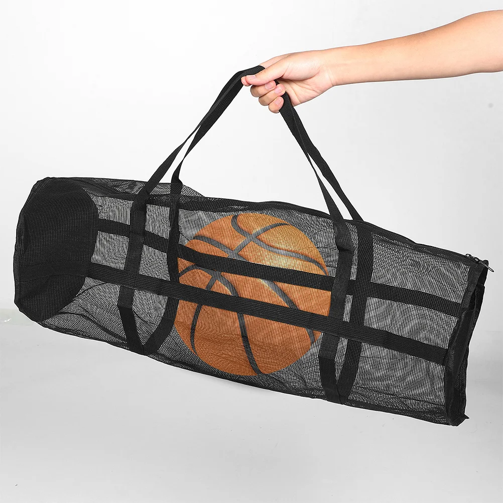 Sac à bandoulière Double de sport, sac de rangement respirant en maille de grande capacité pour basket-ball, football, Yoga, entraînement