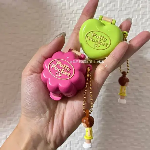 Bandai Polly Pocket Series 2 Treasure Box Charm Reprint 4pcs Action Figure Model Gifts Decoratoion In Stock