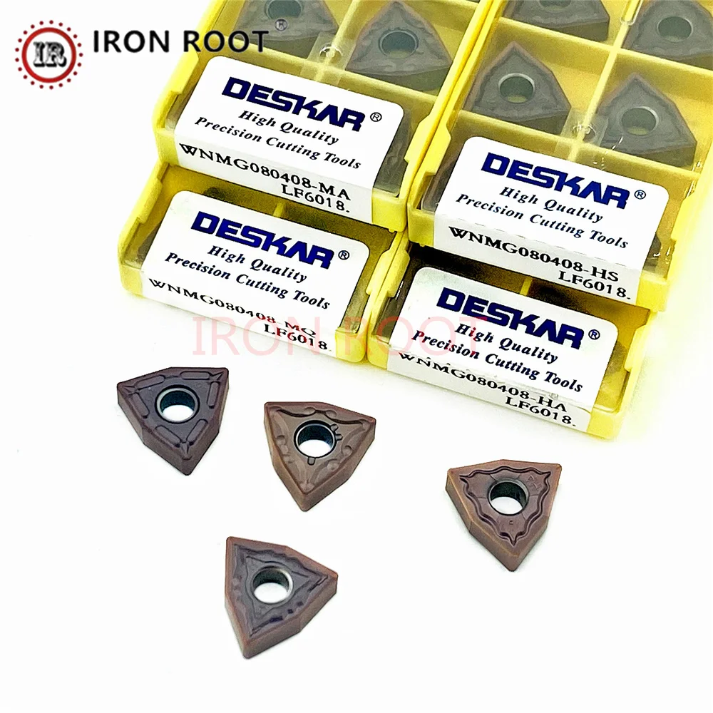 DESKAR WNMG,080404,080408,080412 HA,MA GS LF6018 Carbide Turning Inserts CNC Metal Lathe Turning Tools for MWJNR/L Tool Hold