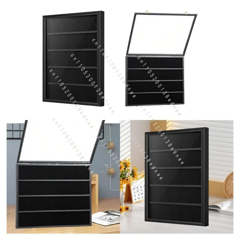 Baseball Card Display Case Display Frame Showcase Storage Holder Lockable With Acrylic Front For Hockey Football