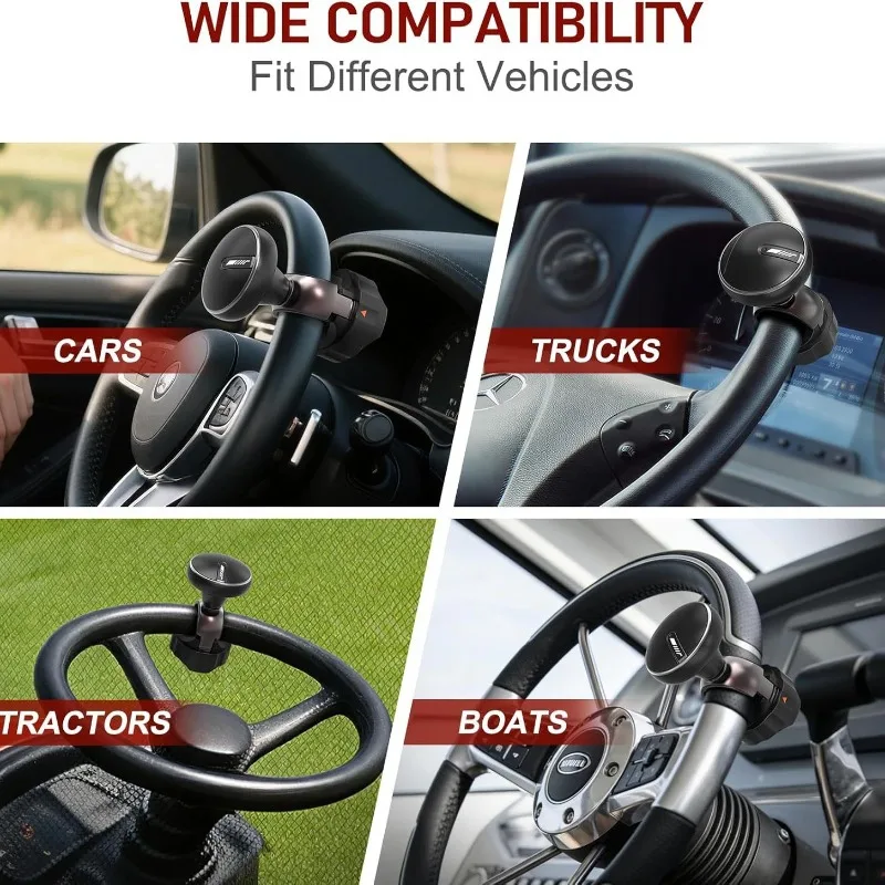 Tool-Free Steering Wheel Knob Universal Metal Ball Bearing Quick Install Car Turning Assist