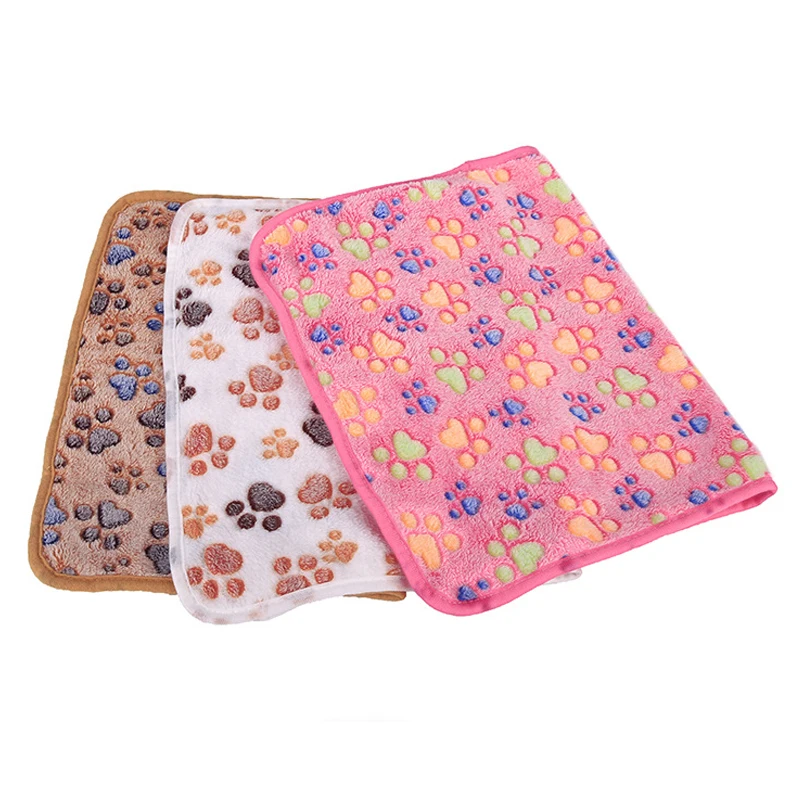 Hot Warm Pet Fleece Blanket Bed Mat Pad Cover Cushion For Dog Cat Puppy Animal Winter Supplies