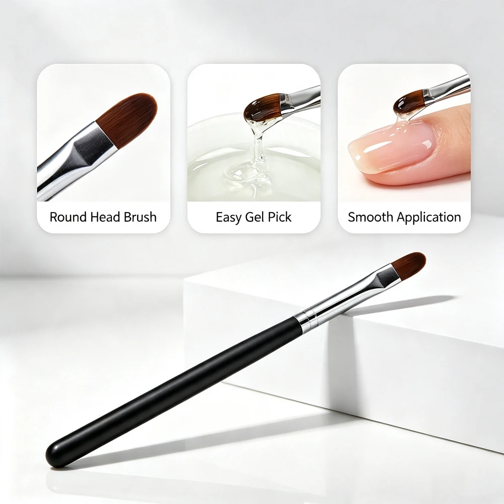 1 stücke Professionelle Dual-ended Nagel Bau Design Pinsel Nagel Gel Liner Französisch Spitze Verlängerung Stift UV Polnischen Gel nagel Kunst Werkzeuge