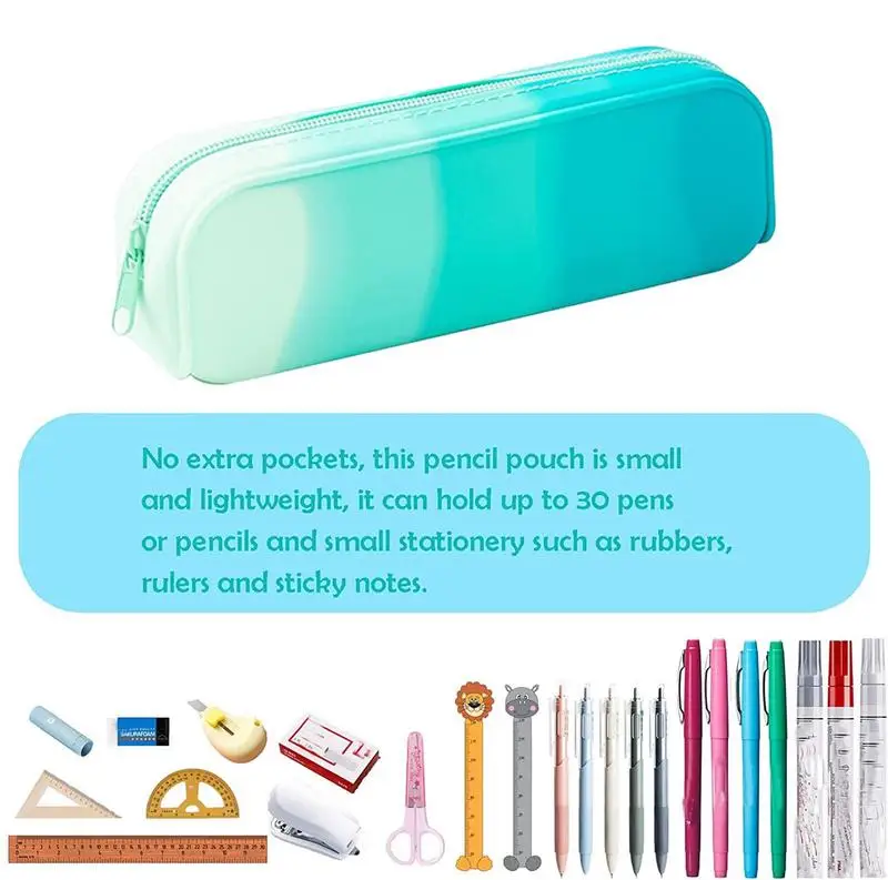 防水シリコンペンシルポーチ,ペンケース,大型収納バッグ,学校,事務用品,大容量